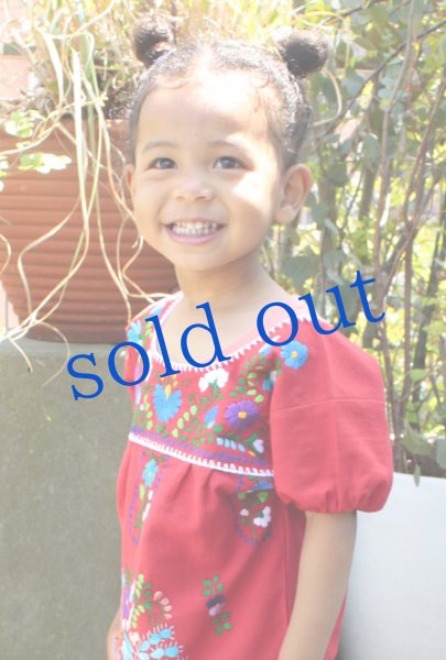 画像3: 孔雀柄メキシコ刺繍のチュニック (3)