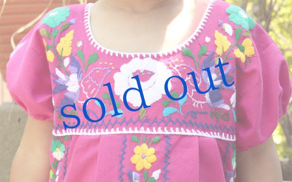 画像5: メキシコ刺繍のチュニックワンピース　 (5)