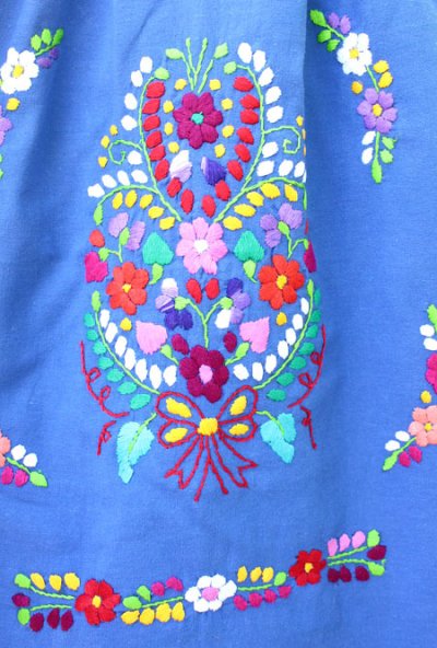 画像3: メキシコ刺繍のチュニックワンピース　