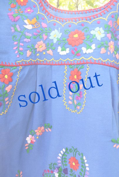 画像2: メキシコ刺繍のワンピース　 (2)