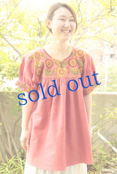 画像2: メキシコ刺繍ブラウス (2)