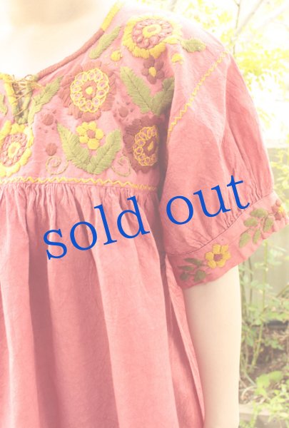 画像3: メキシコ刺繍ブラウス (3)