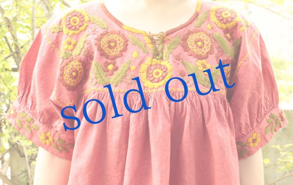 画像5: メキシコ刺繍ブラウス (5)