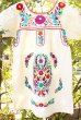 画像2: レース袖のメキシコ刺繍のワンピース (2)