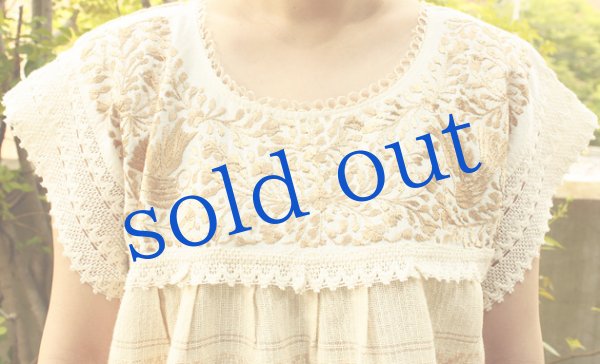 画像5: オアハカ刺繍の織生地ワンピース　 (5)