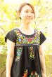 画像3: 定番メキシコ刺繍レース袖ワンピース　 (3)