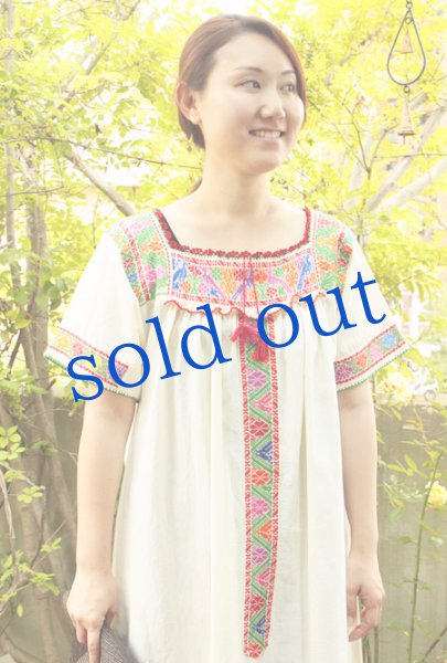 画像3: プエブラ州の刺繍ワンピース (3)