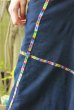 画像3: 藍の織と刺繍のインディアンスカート (3)
