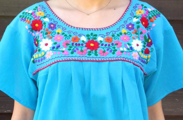 画像4: ガーゼ生地のメキシカントップスM−LL (4)