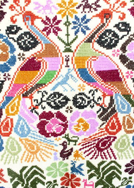 画像4: プエブラ州の刺繍ショール (4)