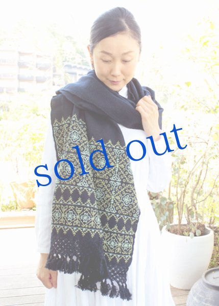 画像3: プエブラ州の刺繍ショール (3)