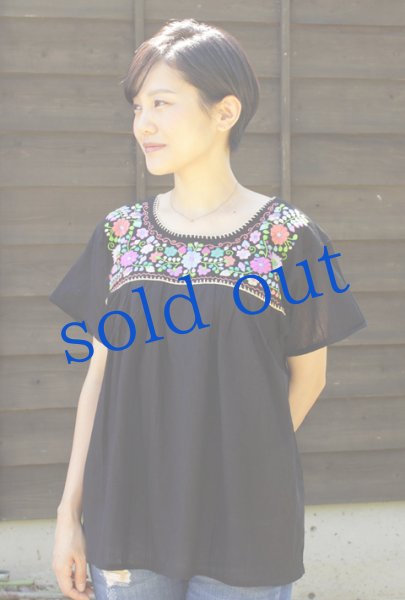 画像2: ガーゼ生地のメキシカントップスM〜LLサイズ (2)