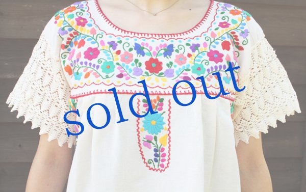 画像5: マンタ生地のメキシカンワンピース　 (5)