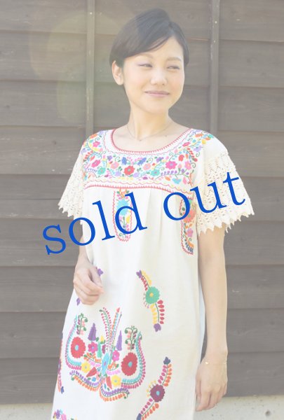 画像3: マンタ生地のメキシカンワンピース　 (3)