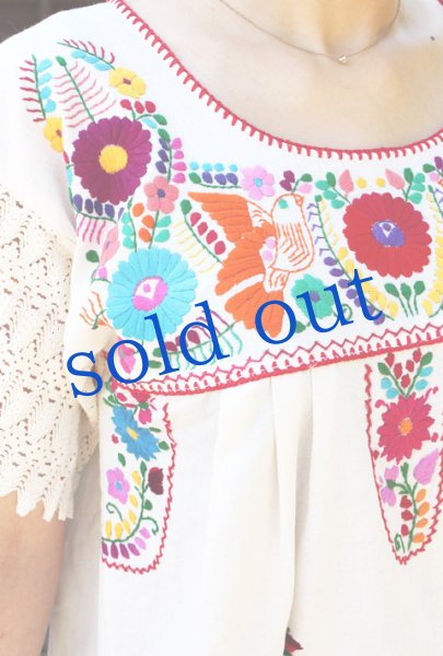 画像2: マンタ生地のメキシカンワンピース (2)