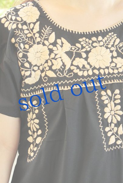 画像3: 定番刺繍メキシコワンピース (3)