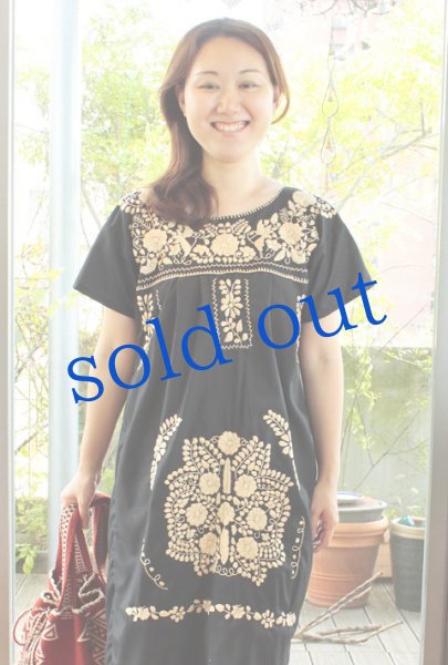 画像2: 定番刺繍メキシコワンピース (2)