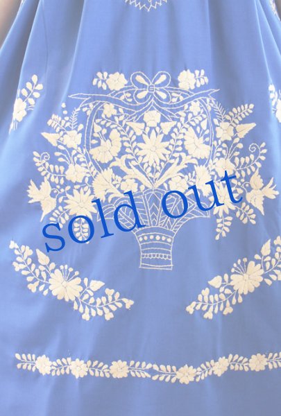 画像4: 定番プエブラ刺繍メキシコワンピース (4)