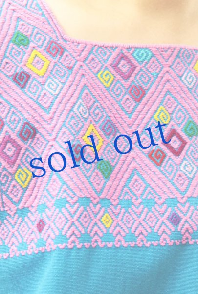 画像1: 手織り生地のウィピルトップス　 (1)