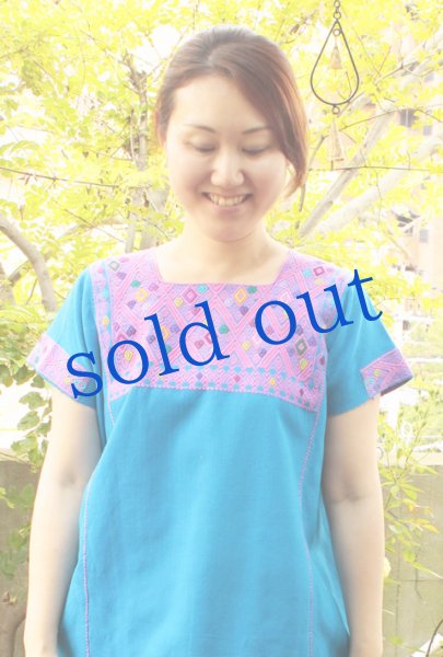 画像3: 手織り生地のウィピルトップス　 (3)