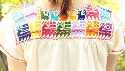 画像3: クロスステッチ刺繍ブラウス　