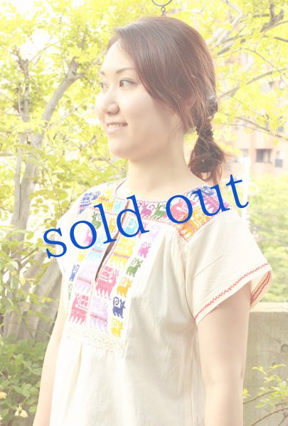 画像3: クロスステッチ刺繍ブラウス　 (3)