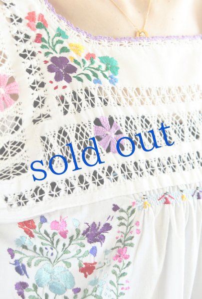 画像4: サンアントニーノレース刺繍ブラウス (4)