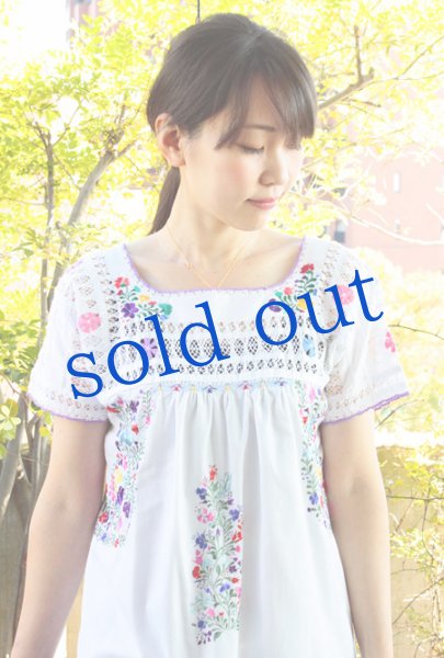 画像3: サンアントニーノレース刺繍ブラウス (3)