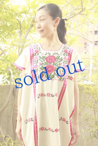 画像3: メキシコ刺繍ウィピルドレス (3)