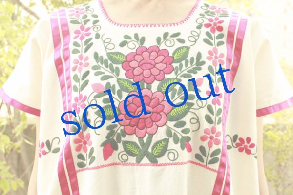 画像5: メキシコ刺繍ウィピルドレス (5)