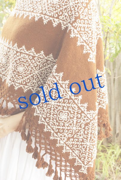 画像3: プエブラ州の刺繍ポンチョ (3)