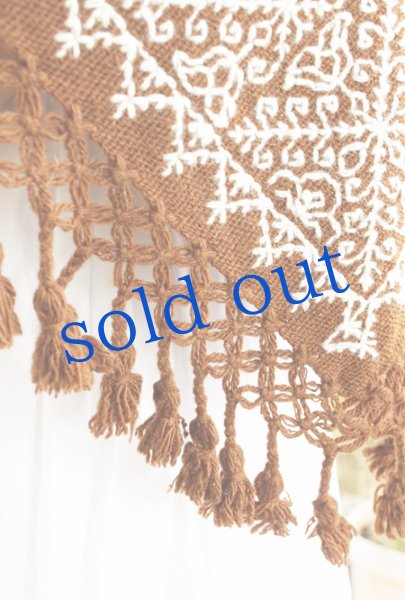 画像4: プエブラ州の刺繍ポンチョ (4)