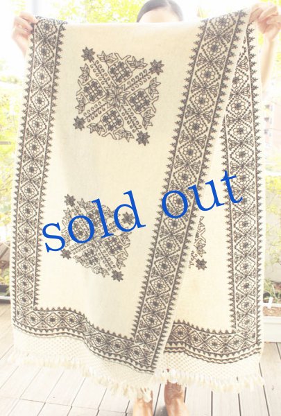 画像2: プエブラ州の刺繍ショール (2)