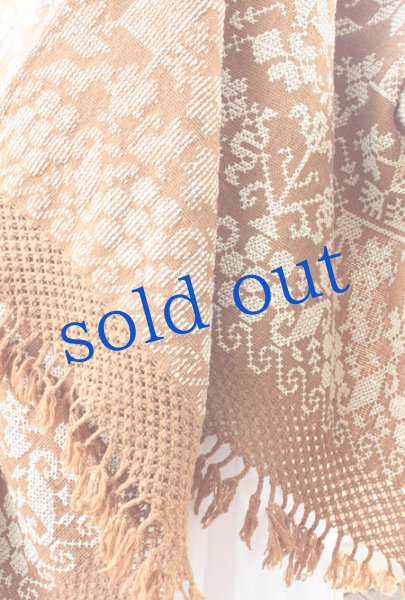 画像4: プエブラ州の刺繍ショール胡桃 (4)