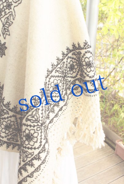 画像4: プエブラ州の刺繍ショール (4)