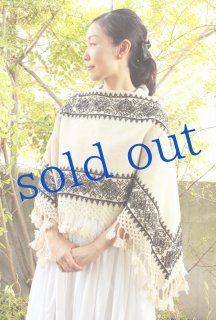 メキシコ刺繍ショール・ポンチョ・インドウール刺繍ストール