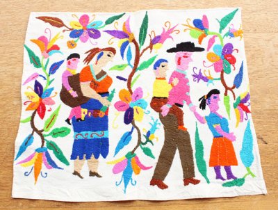 画像1: オトミの刺繍クロス[約42cm×34cm]　