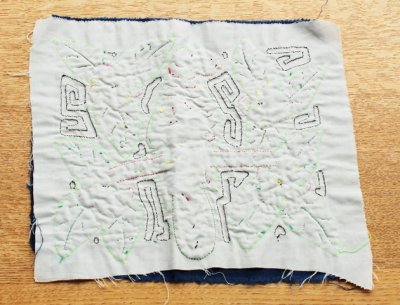 画像2: モラ刺繍クロス[約26cm×23cm]　