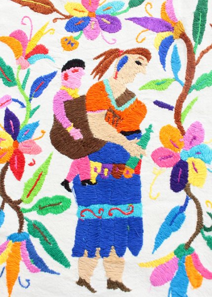 画像1: オトミの刺繍クロス[約42cm×34cm]　 (1)