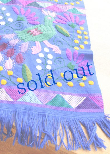 画像3: シナカンタンの手織り生地手刺繍タペストリー (3)