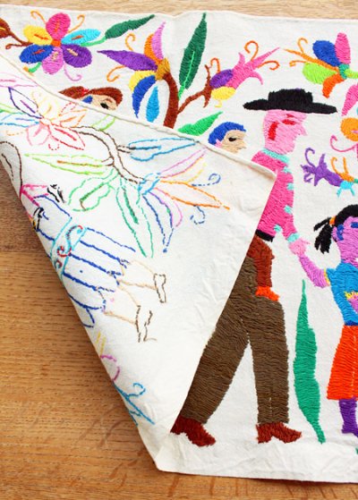 画像2: オトミの刺繍クロス[約42cm×34cm]　