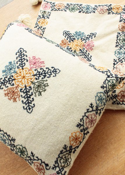 画像1: プエブラ州の刺繍手織り羊毛 (1)