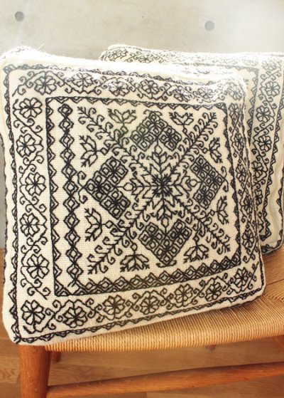 画像2: プエブラ州の手織り刺繍クッションカバー