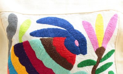 画像2: オトミの刺繍のクッションカバー小