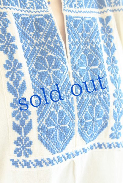 画像3: クロスステッチ刺繍半袖ブラウス (3)