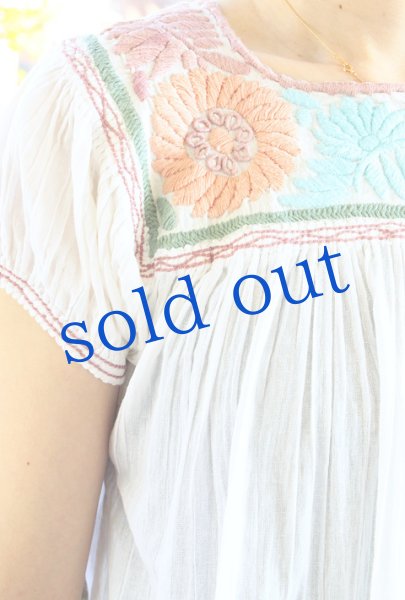 画像2: メキシコ刺繍ブラウス「チアパス」 (2)