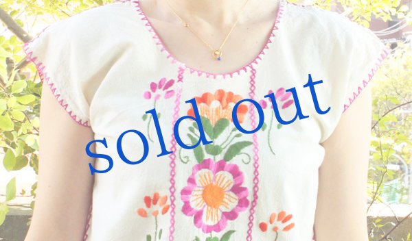 画像5: メキシコ刺繍ウィピルトップス (5)