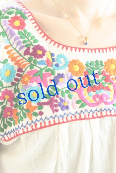 画像4: ガーゼ生地のメキシカントップスLサイズ (4)