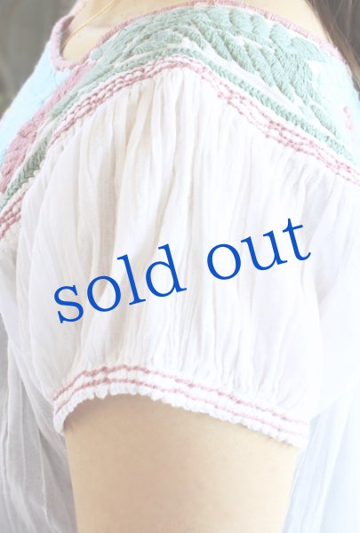 画像4: メキシコ刺繍ブラウス「チアパス」 (4)