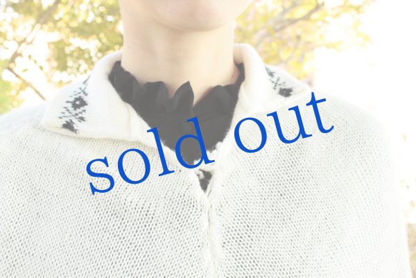 画像4: アルパカ毛糸のポンチョ 　 (4)